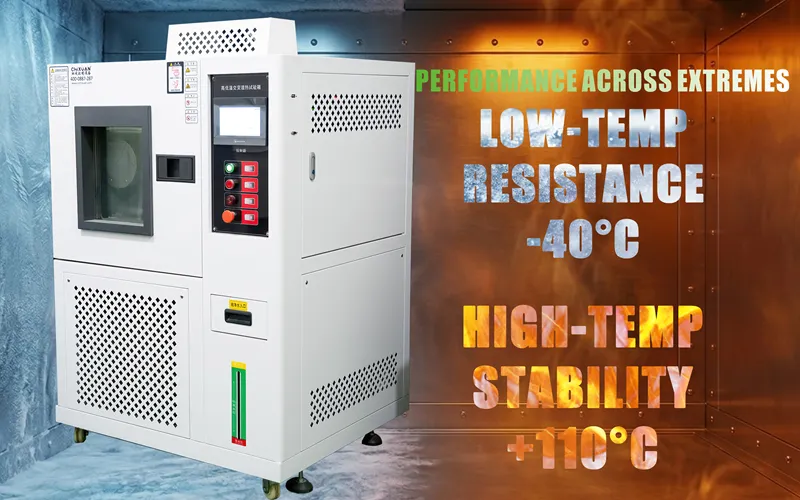 A thermal cycling test exposes ties to alternating temperature extremes — typically -40°C to +110C — over multiple cycles, then tests tensile retention and visual appearance. This simulates years of seasonal temperature variation in a compressed timeframe.